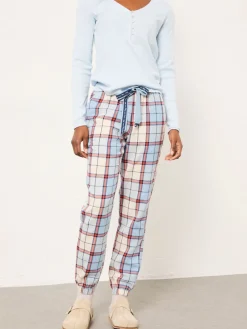Fat Face FatFace Cora Blue Check Pyjama Bottom Clearance
