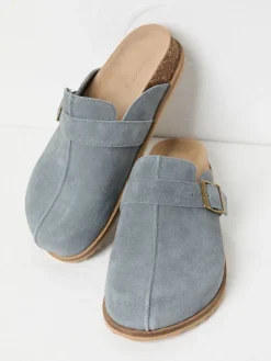 Fat Face FatFace Elda Suede Clogs Blue Outlet
