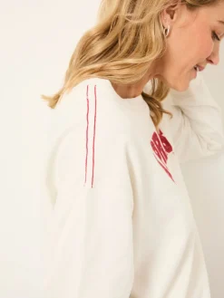 Fat Face FatFace Emily Ivory Apres Graphic Crew Sweatshirt Clearance