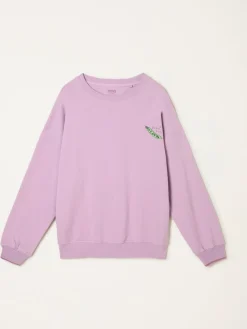 Fat Face FatFace Emily Lilac Purple Sweet Pea Graphic Crew Sweat