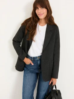 Fat Face FatFace Etta Charcoal Grey Blazer Hot