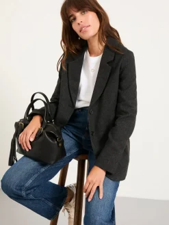 Fat Face FatFace Etta Charcoal Grey Blazer Hot