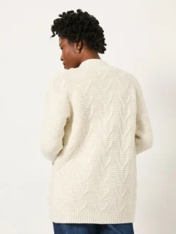 Fat Face FatFace Ezzie Knitted Edge To Edge Cardigan Ivory Outlet