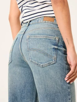 Fat Face FatFace Filby Relaxed Straight Jeans Bleach Wash Denim Online