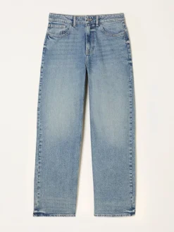 Fat Face FatFace Filby Relaxed Straight Jeans Bleach Wash Denim Online