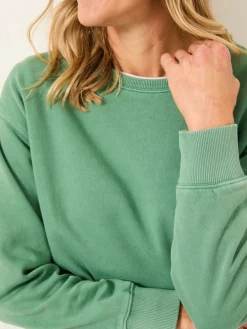 Fat Face FatFace Georgia Crew Sweatshirt Jade Green Best