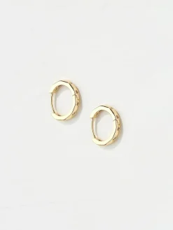 Fat Face FatFace Gold Tone Gem Huggie Hoops Earrings Hot