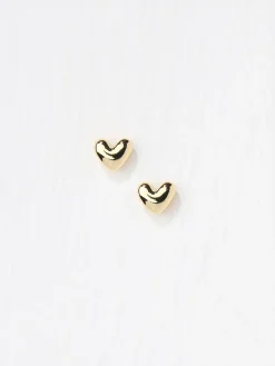 Fat Face FatFace Heart Stud Earrings Gold Tone Online