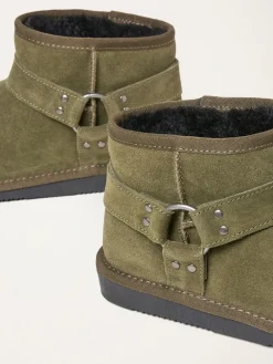 Fat Face FatFace Green Biker Mini Boot Clearance