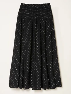 Fat Face FatFace Harper Black Midi Skirt Best