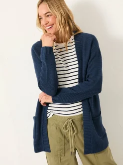Fat Face FatFace Harriet Longline Knitted Cardigan Navy Best
