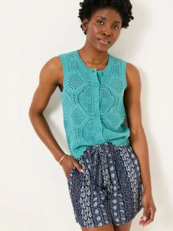 Fat Face FatFace Indigo Blue Paisley Flippy Shorts