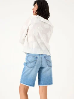 Fat Face FatFace Isabella Light Blue Denim Bermuda Shorts