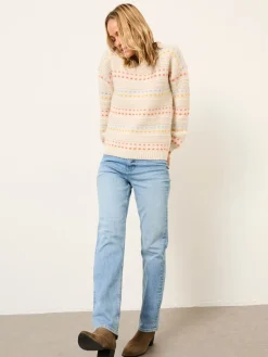 Fat Face FatFace Isla Ivory Pattern Jumper Discount