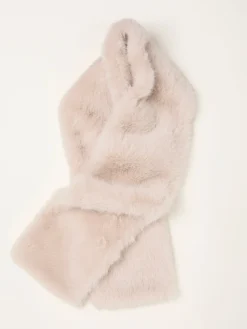 Fat Face FatFace Faux Fur Scarf Ivory Sale