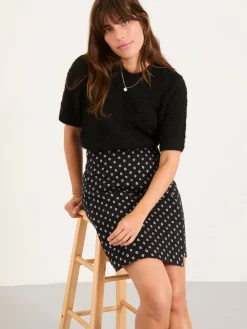 Fat Face FatFace Jackie Black Metallic Skirt Discount