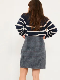 Fat Face FatFace Jackie Charcoal Grey Tweed Wool Skirt Best