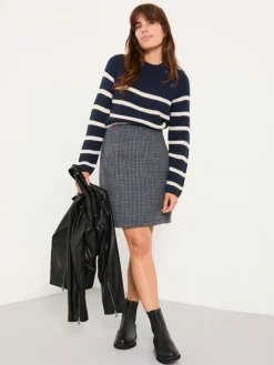 Fat Face FatFace Jackie Charcoal Grey Tweed Wool Skirt Best