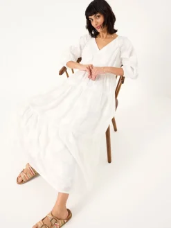 Fat Face FatFace Kelly White Jacquard Maxi Dress Discount