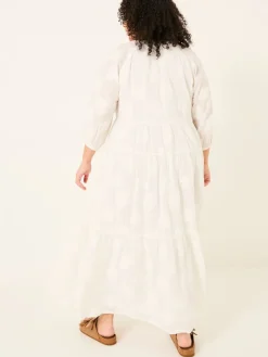 Fat Face FatFace Kelly White Jacquard Maxi Dress Discount