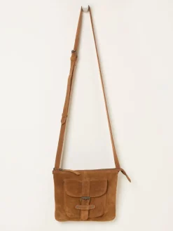 Fat Face FatFace Libby Suede Crossbody Bag Tan Brown Sale