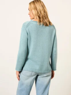 Fat Face FatFace Light Blue Snoopy Knitted Jumper Discount