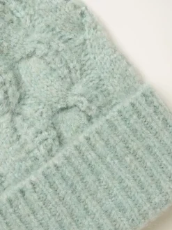 Fat Face FatFace Cable Beanie Light Green Best