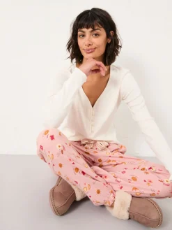 Fat Face FatFace Lila Pointelle Henley Top Ivory Best