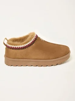 Fat Face FatFace Lyra Mule Slipper Tan Brown Hot
