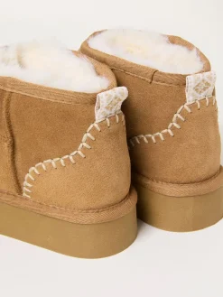 Fat Face FatFace Maeve Suede Mini Boot Tan Brown Clearance