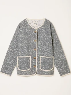Fat Face FatFace Milly Blue Ditsy Quilted Jacket