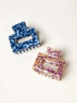 Fat Face FatFace Multi 2 Pack Claw Clips New