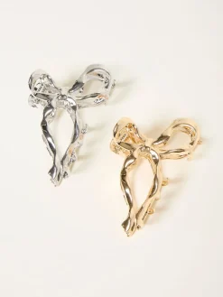 Fat Face FatFace Multi 2 Pack Metal Bow Claw Clips New