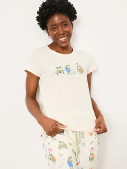 Fat Face FatFace Natalie Ivory Frog Graphic T shirt Discount