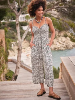 Fat Face FatFace Natalie Jumpsuit Multi Vine Floral New