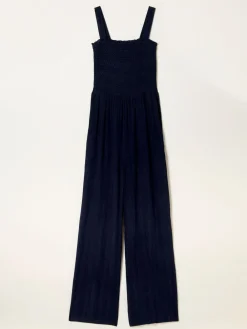 Fat Face FatFace Navy Beachwear Shirred Jumpsuit Sale