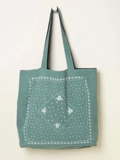 Fat Face FatFace Navy Bee Bandana Print Reversible Tote Bag Online