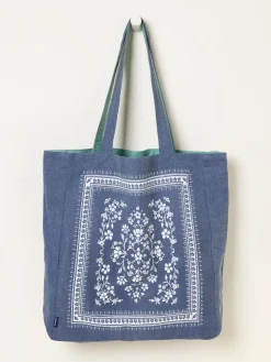 Fat Face FatFace Navy Floral Reversible Tote Bag Clearance