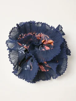 Fat Face FatFace Navy Folk Floral Printed Scrunchie Clearance