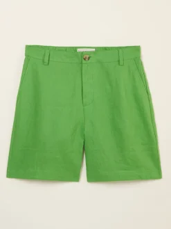 Fat Face FatFace Nell Linen Shorts Green Sale