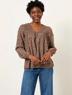 Fat Face FatFace Nessie Blouse Brown Ditsy Online