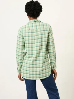 Fat Face FatFace Olivia Green Petite Check Shirt New