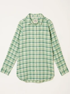 Fat Face FatFace Olivia Green Petite Check Shirt New