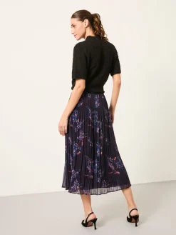 Fat Face FatFace Paignton Dark Purple Heritage Floral Maxi Skirt Clearance