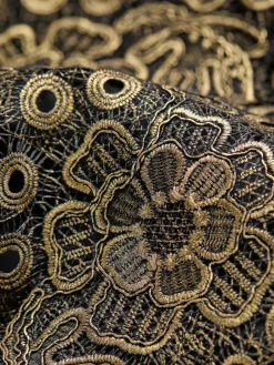 Fat Face FatFace Paloma Gold Lace Skirt New