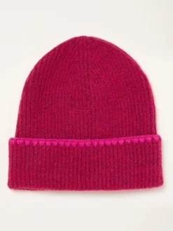 Fat Face FatFace Whipstitch Beanie Pink Outlet