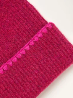 Fat Face FatFace Whipstitch Beanie Pink Outlet