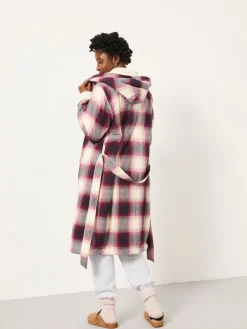 Fat Face FatFace Purple Check Dressing Gown Discount