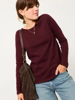 Fat Face FatFace 2 Pack Long Sleeve Round Neck T Shirt Purple/Pink Outlet