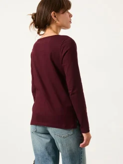 Fat Face FatFace 2 Pack Long Sleeve Round Neck T Shirt Purple/Pink Outlet